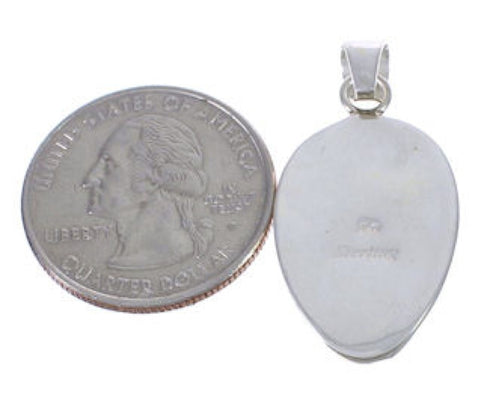 Southwest Silver Multicolor Inlay Pendant WX43389